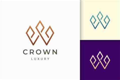 Simple Crown Logo In Luxury Shape Graphic By Murnifine Creative Fabrica