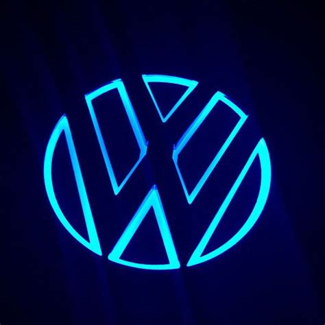 X Amazing Led Vw Emblem Front And Rear Lights Carledlogo