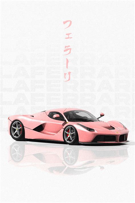 Pink Ferrari Laferrari Poster Picture Metal Print Paint By Yannick