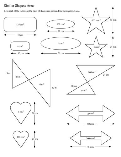 Similar Shapes Area Teaching Resources