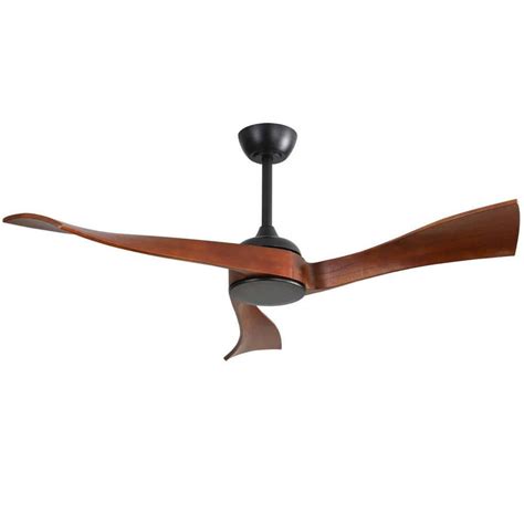 FIRHOT 52 In Indoor Outdoor Black Ceiling Fan With Remote Control And