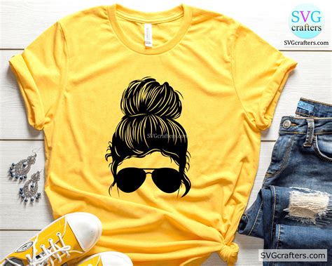 Messy Bun Svg Bundle Girl With Lashes Svg Mom Life Svg Etsy