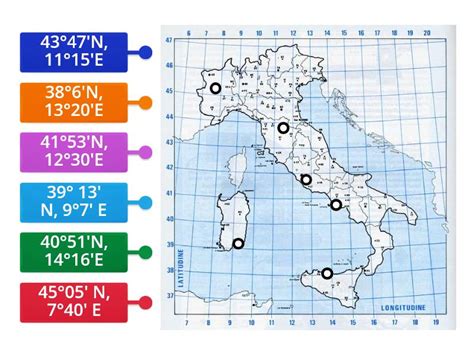 Coordinate Geografiche A Quale Punto Sulla Cartina Corrispondono Le