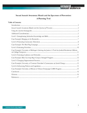 Fillable Online Sexual Assault Awareness Month And The Spectrum Of