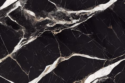 Premium Photo White Patterned Natural Of Marquina Black Marble