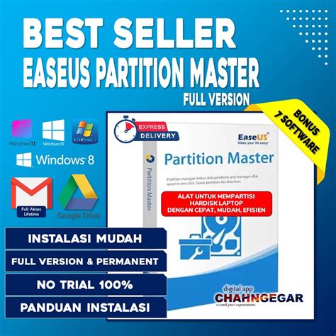 Jual EaseUS Partition Master 2024 Full Version Lifetime Data Recovery