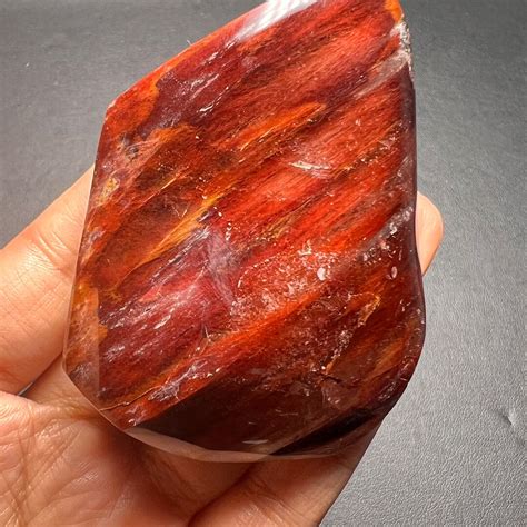 Natural Red Amphibole Quartz Rutilated Quartz Rainbow Quartz Freeform