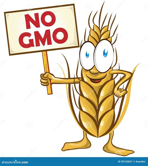 Wheat Cartoon With Signboard Stock Vector Image 59125831