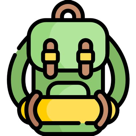 Backpack Kawaii Lineal Color Icon