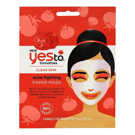 Mascarilla Facial Yesto Acne Fighting En Tela De Tomate Ml Walmart