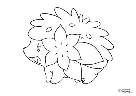 Shaymin Land Forme Pokemon Colouring Page - Colouring Crafts