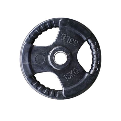 Rubber Gym Weight Plate 15 Kgs Black Dubai