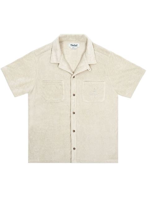 Belief Terry Cloth Cabana Shirt Cream