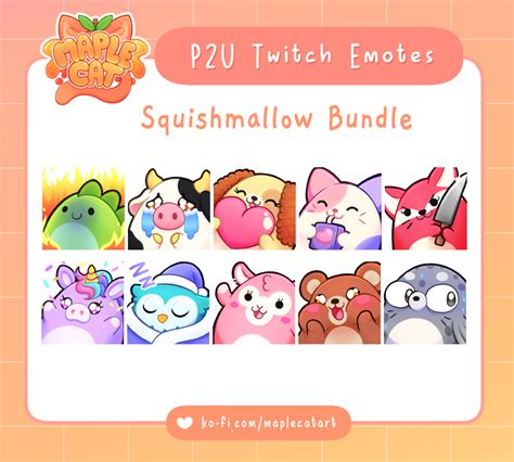 Squishmallow Emote Bundle Maple Emotes And Illustrations S Ko Fi