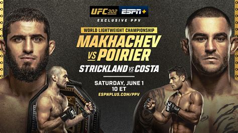 UFC 302 Makhachev Vs Poirier Saturday June 1 ESPN Press Room U S