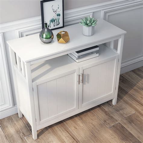 RASOO Buffet Cabinet White Kitchen Buffet Storage Cabinet Sideboard