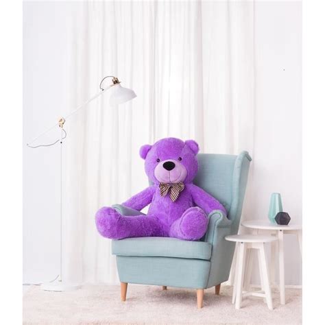 DEAR BEAR Ours en Peluche géante XXL Classico 140cm Violet