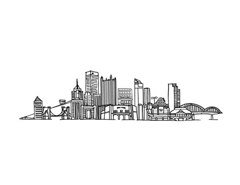 Pittsburgh Skyline Print Pittsburgh Pennsylvania Print - Etsy