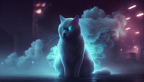 Free download | HD wallpaper: AI art, illustration, neon, cats | Wallpaper Flare