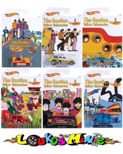 Hot Wheels The Beatles Yellow Submarine Set Minis Frete Gr Tis