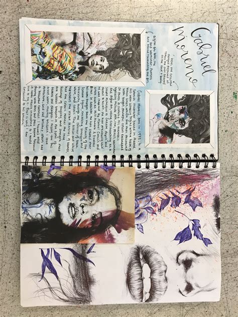 Gcse Art Sketchbook Art Artist Research Page On Gabriel Moreno Livvy