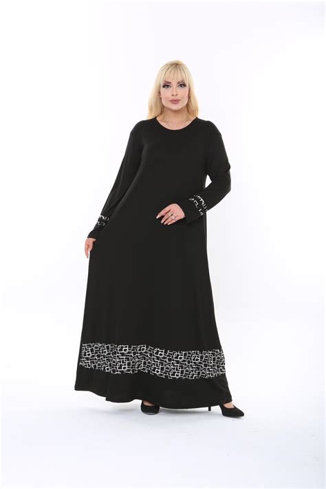 Crna Duga Haljina Plus Size Lavica