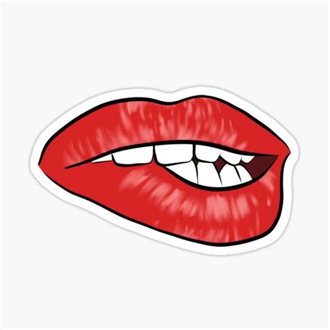 Kiss Fun Art Design Red Lips Sticker For Sale By Dianagolyash Redbubble