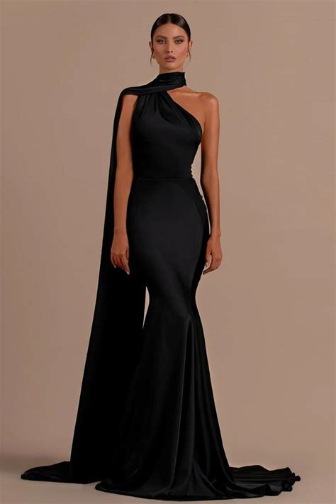 Bellasprom Black High Neck Evening Gown Mermaid Long Backless Prom