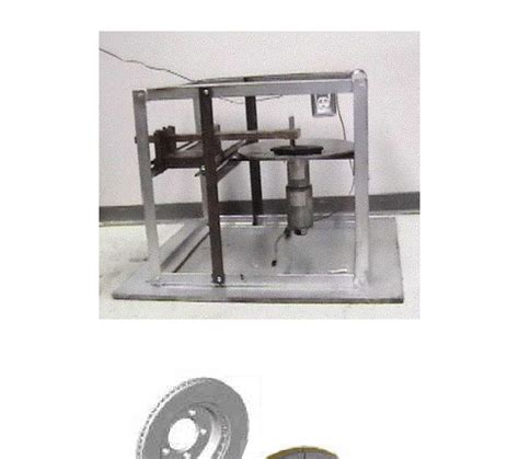 Experimental Setup and Car Brake Pad and Disc | Download Scientific Diagram