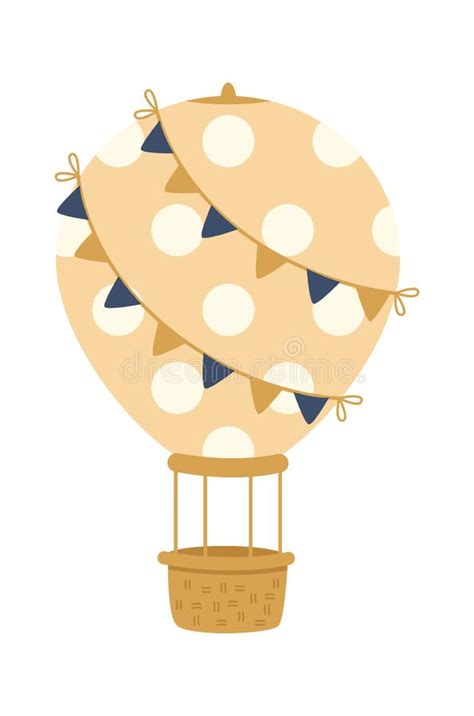 Hot Air Balloon With Dots Stock Vector Illustration Of Colorful 272754867