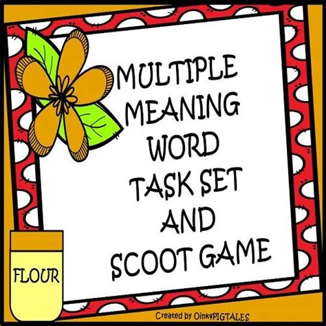 Multiple Meaning Words Activities Homonyms Homophones Homographs Task