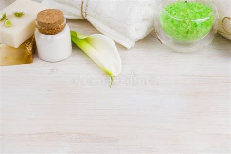 Spa Wellness Background Concept With Copy Space At Bottom Stock Image