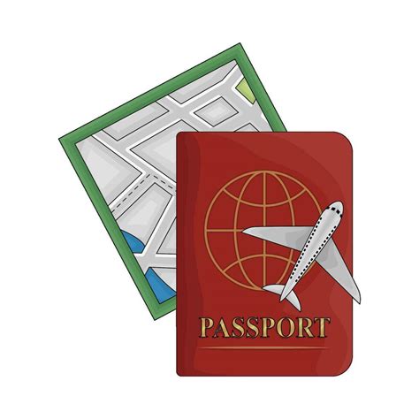 Passport Book With Maps Illustration 36275618 Vector Art At Vecteezy