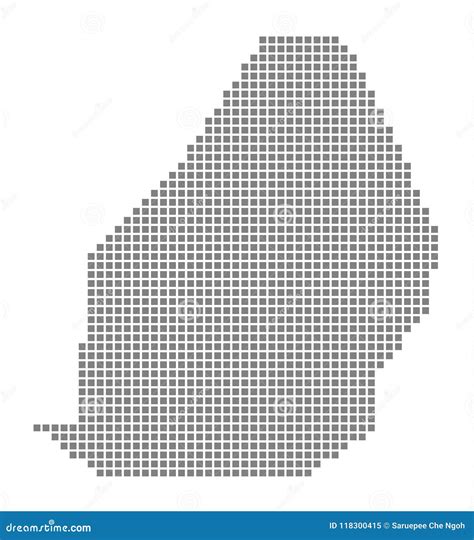 Pixel Map Of Mauritius Vector Dotted Map Of Mauritius Isolated On