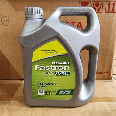 Jual OLI PERTAMINA FASTRON ECO GREEN SAE 0W 20 3 5 Liter OLI LCGC