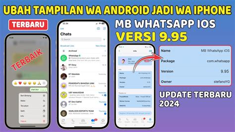 Update MB WhatsApp IOS V9 95 Terbaru 2024 Ubah Tampilan WA Android