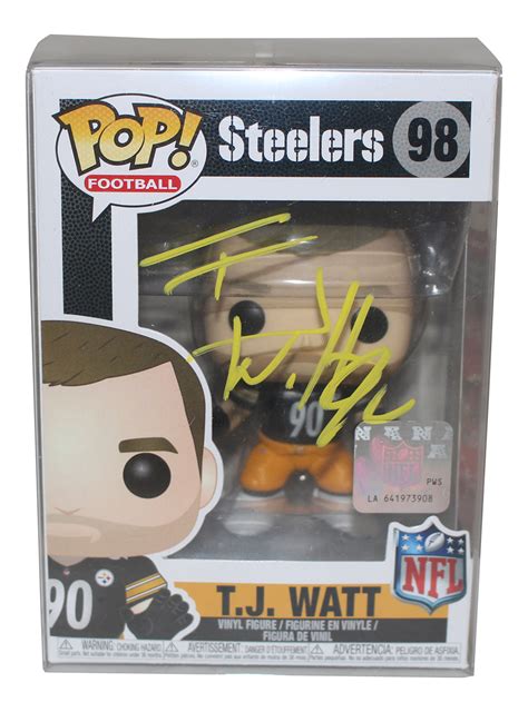 Tj Watt Autographed Signed Pittsburgh Steelers Nfl Funko Pop Jsa