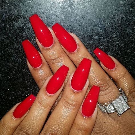 Coffin Nail Designs Red Matte To Do So Start By Cutting The Sides Of