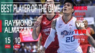 PBA Best Player Of The Game Raymond Almazan Meralco Vs Terrafirma