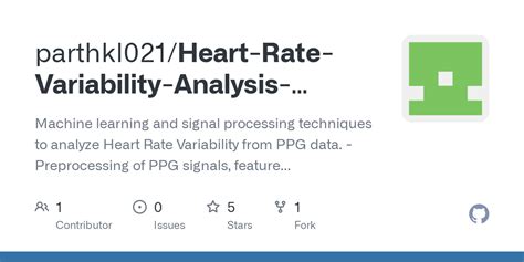 Github Parthkl021 Heart Rate Variability Analysis Using Machine