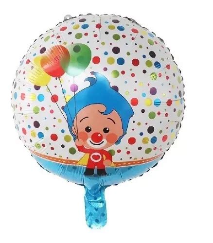 10 Globos Metalicos De Payaso Plim Plim 45cm Meses sin interés