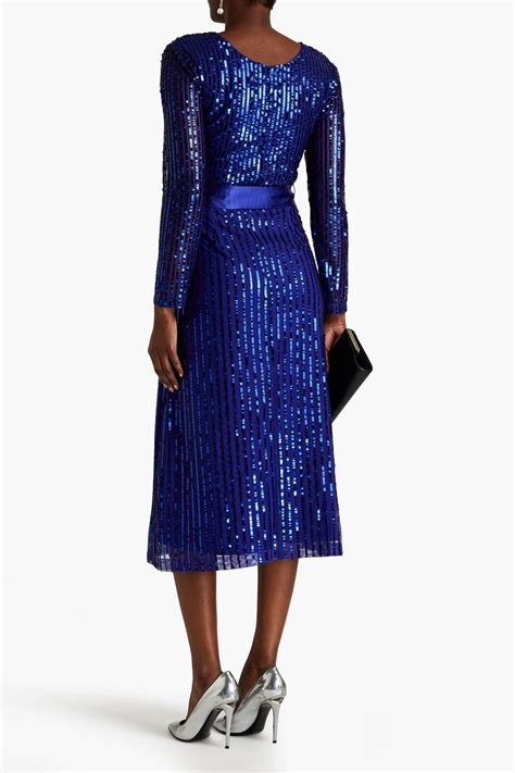 Raishma Belted Sequined Tulle Midi Dress The Outnet