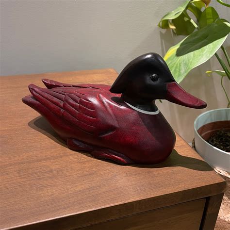 Vintage Wooden Carved Duck M Furniture And Home Living Home Decor