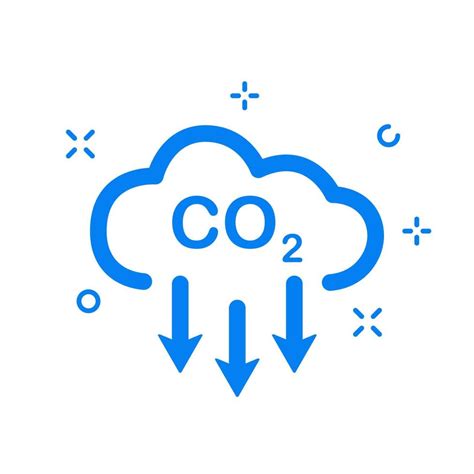 CO2 Linear Icon Emissions Reduction Of Carbon Gas Cloud Of CO2 Gas