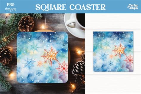 Christmas Square Coaster Sublimation