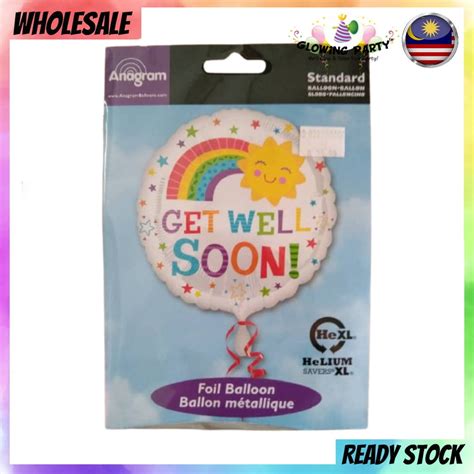 Get Well Soon 18 Foil Balloon Brand Anagram Original From Usa