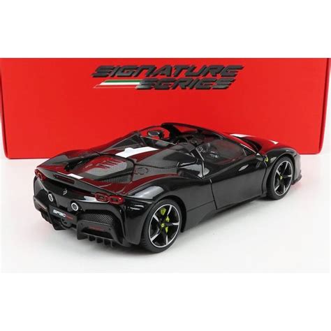 Ferrari SF90 Stradale Assetto Fiorano Black White Bburago BU18