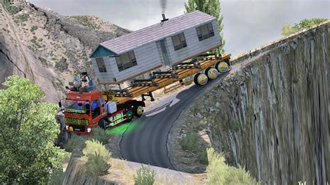 Overloaded Trailer Big Heavy Cargo Euro Truck Simulator Youtube