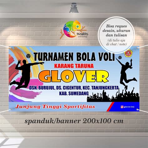 Jual Spanduk Banner Turnamen Pertandingan Bola Volly Spanduk