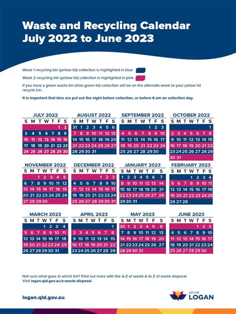 Waste And Recycling Calendar 2022 23 July Update Accessible Pdf